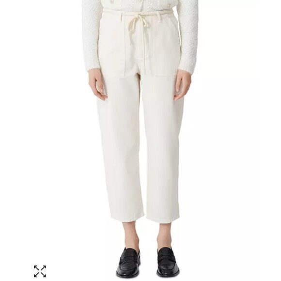 Maje Piano Straight-Leg Jeans in ecru 100% cotton size 38/6US - Picture 1 of 10